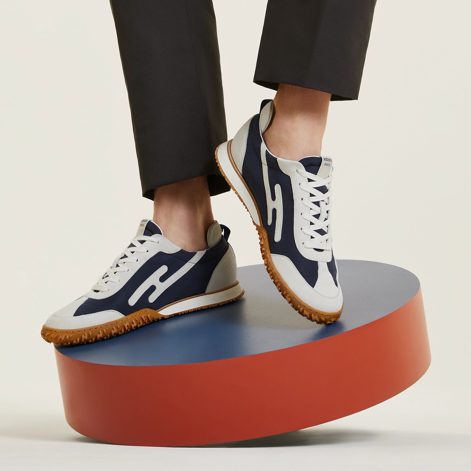  Giày Nam Hermes Jet Sneaker 'Marine Blanc' 