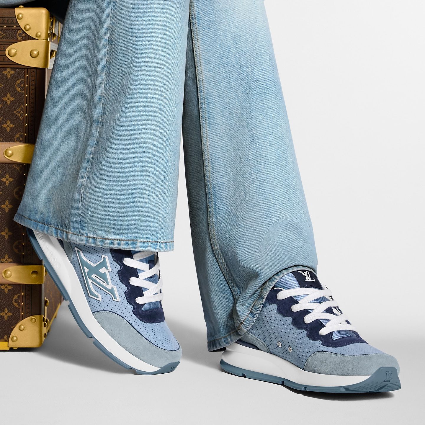  Giày Nam Louis Vuitton LV Classic Trainers 'Blue' 
