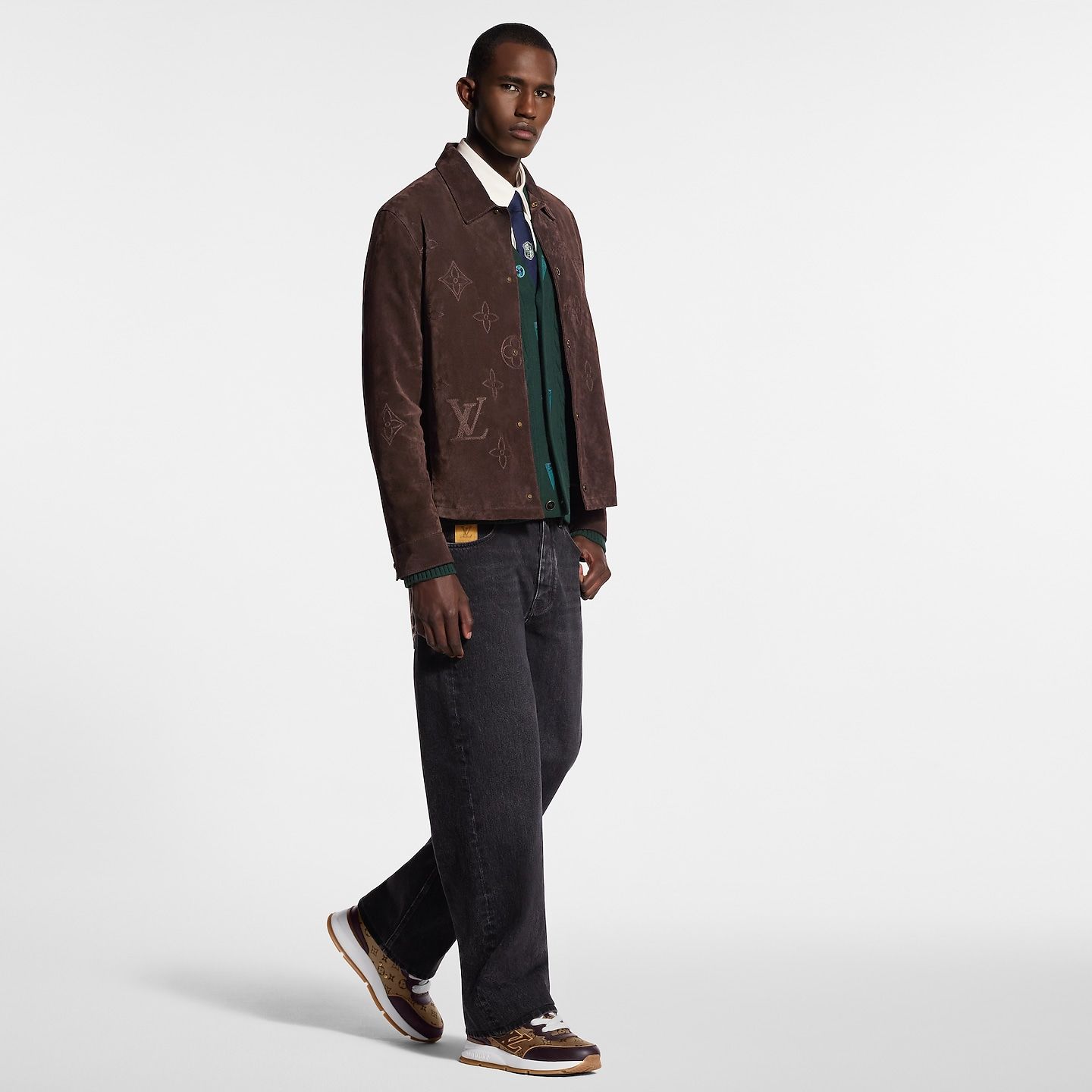  Giày Nam Louis Vuitton LV Classic Trainers 'Brown' 