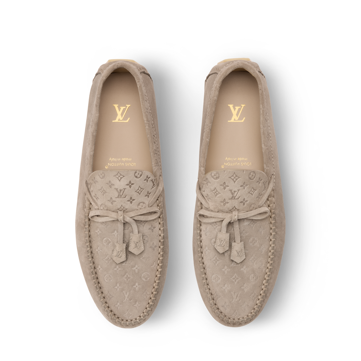 Giày Nam Louis Vuitton LV Driver Moccasins 'Beige' 