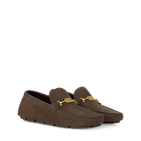  Giày Nam Louis Vuitton LV Driver Moccasins 'Brown' 