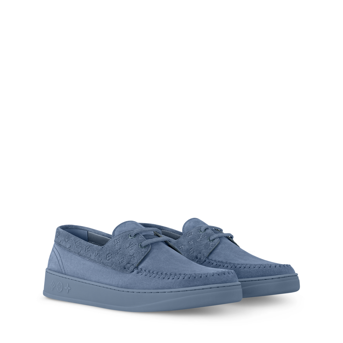  Giày Nam Louis Vuitton LV Resort Boat Shoes 'Blue' 