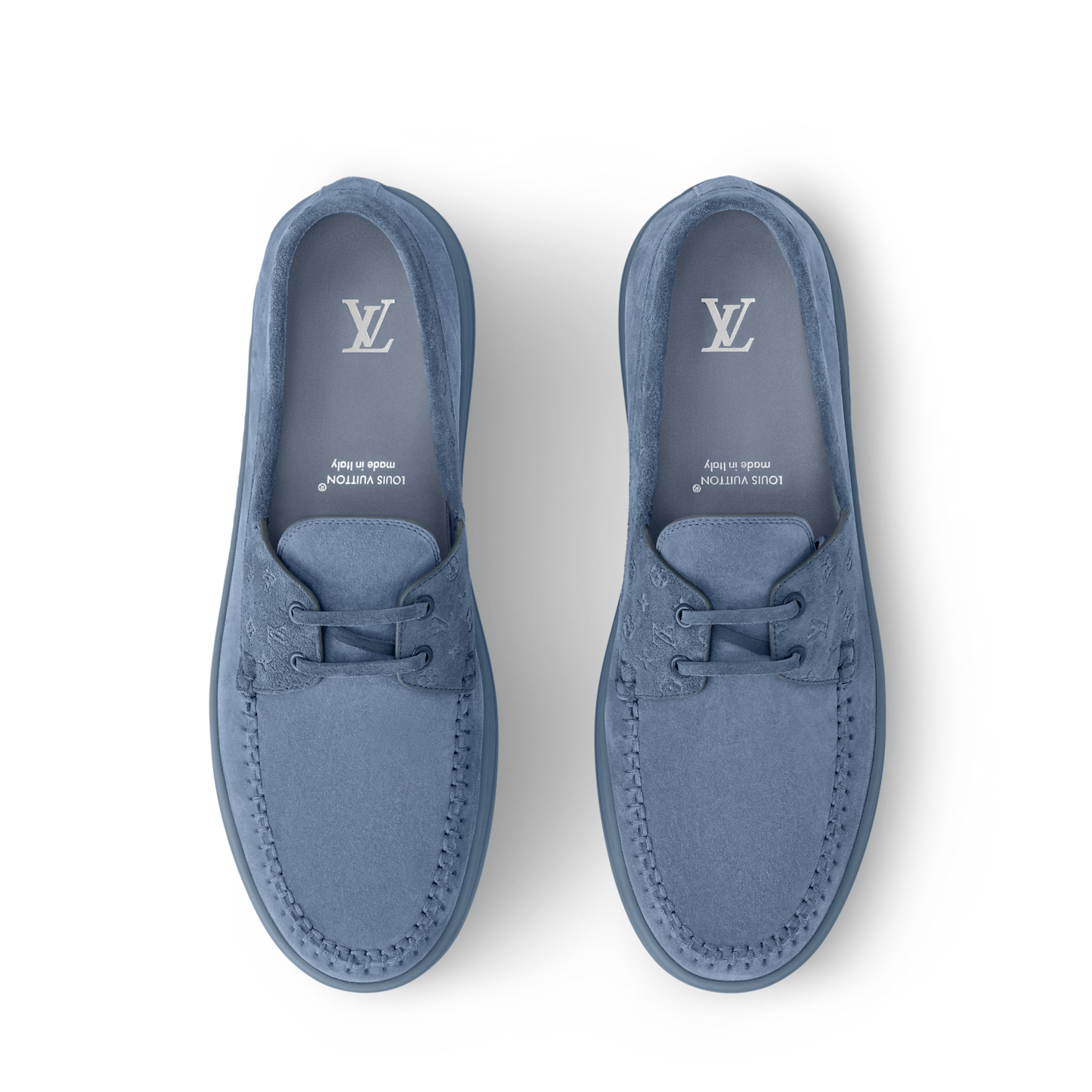  Giày Nam Louis Vuitton LV Resort Boat Shoes 'Blue' 