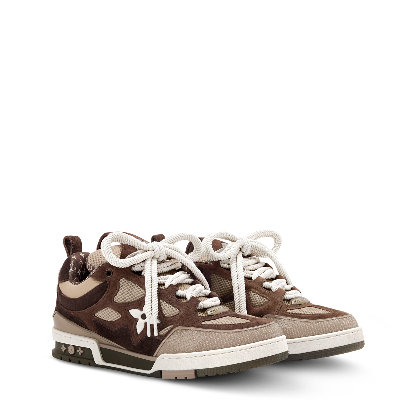  Giày Nam Louis Vuitton LV Skate Trainers 'Brown' 