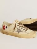  Giày Nữ Golden Goose V-Star 'Ecru' 