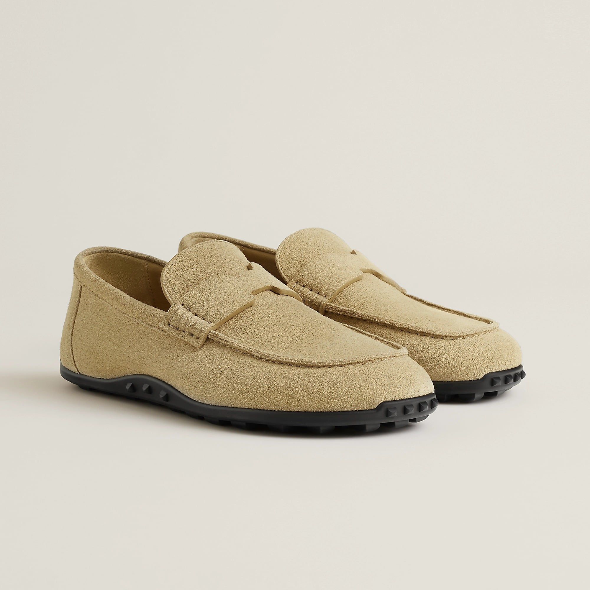  Giày Nữ Hermes Lazy Loafer 'Beige Albâtre' 