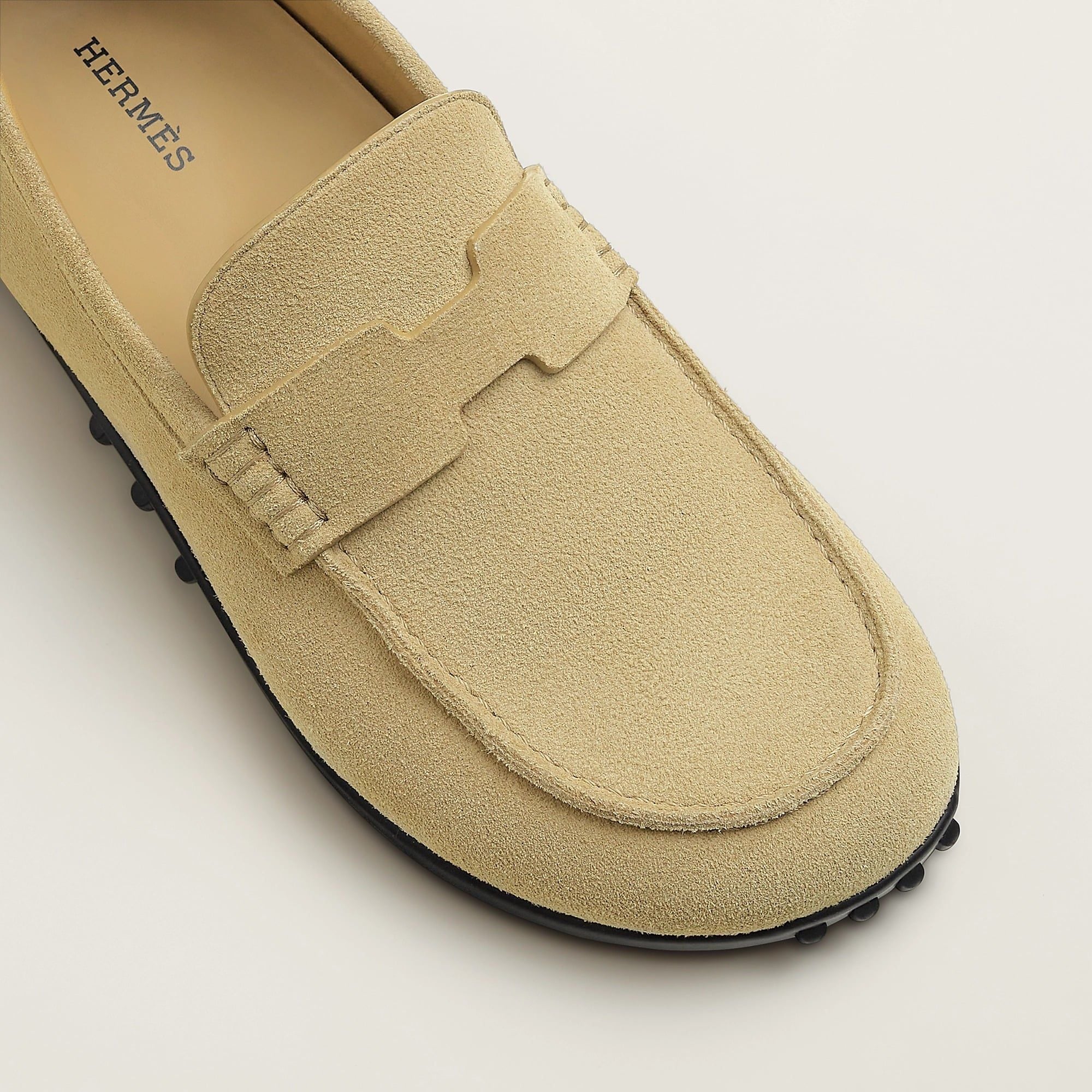  Giày Nữ Hermes Lazy Loafer 'Beige Albâtre' 