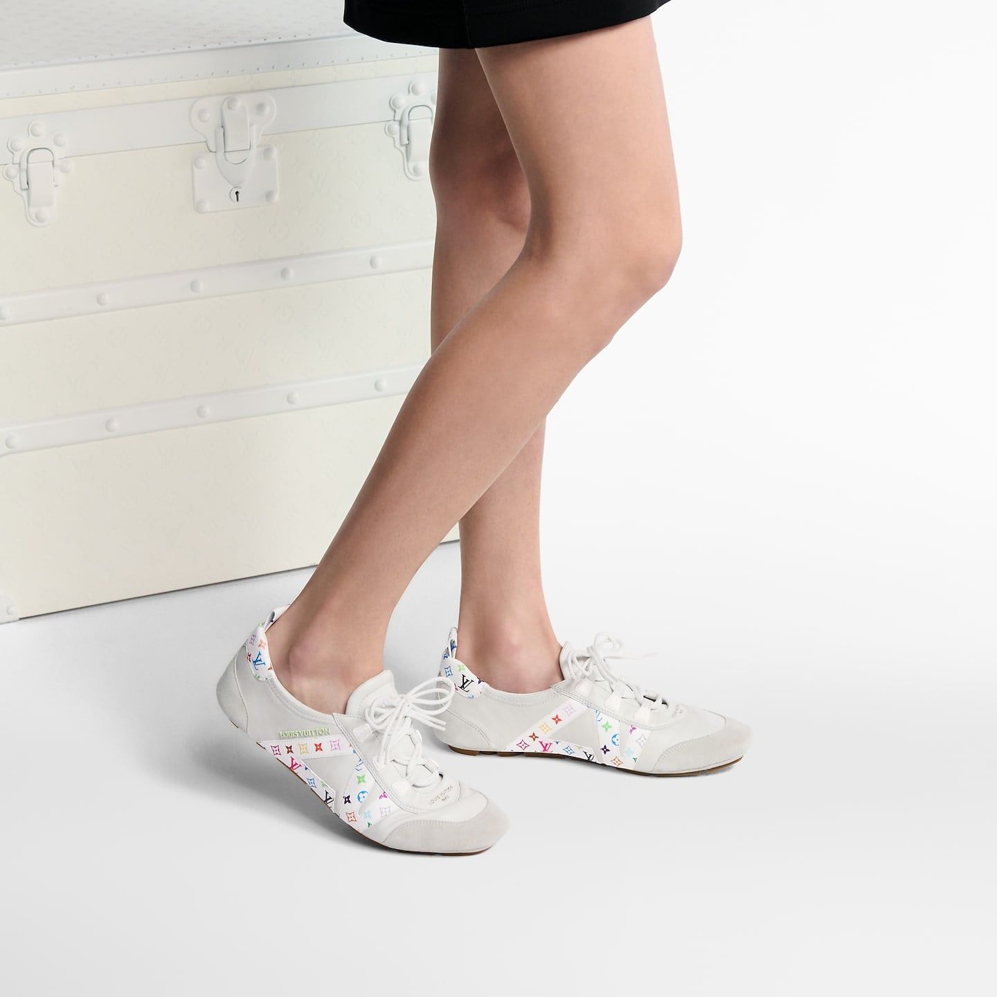  Giày Nữ Louis Vuitton LV x TM LV Sneakerina 'White' 