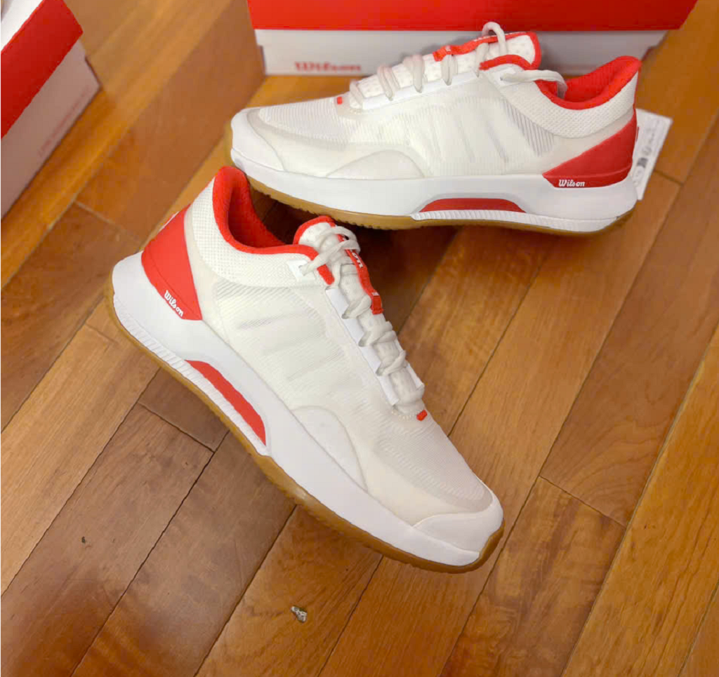  Giày Nữ Wilson Intrigue Tour Tennis 'White Red' 