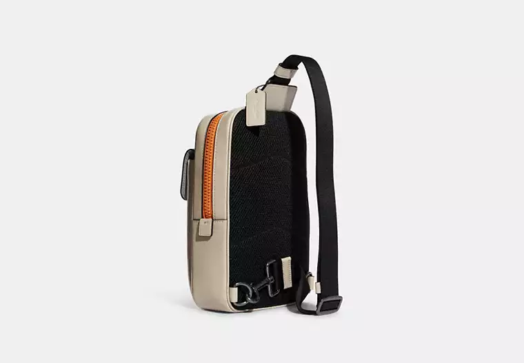  Túi Coach Track Pack In Colorblock 'Gunmetal' 