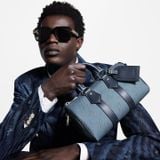  Túi Louis Vuitton Keepall Bandoulière 25 Bag 'Blue' 