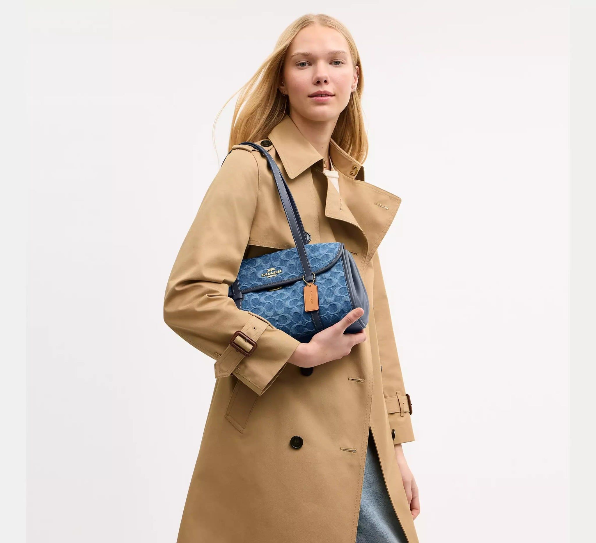  Túi Nữ Coach Bridget Flap Shoulder Bag 'Blue' 