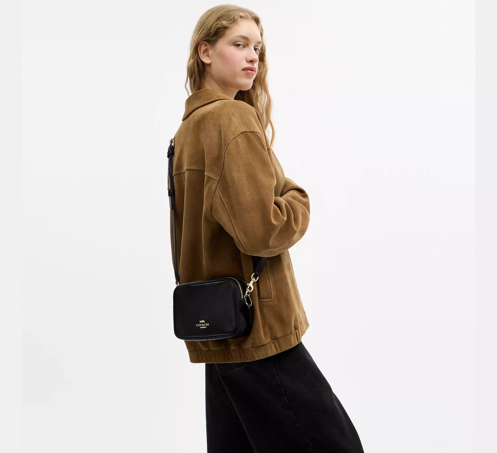  Túi Nữ Coach Mini Carey Crossbody Bag 'Black' 