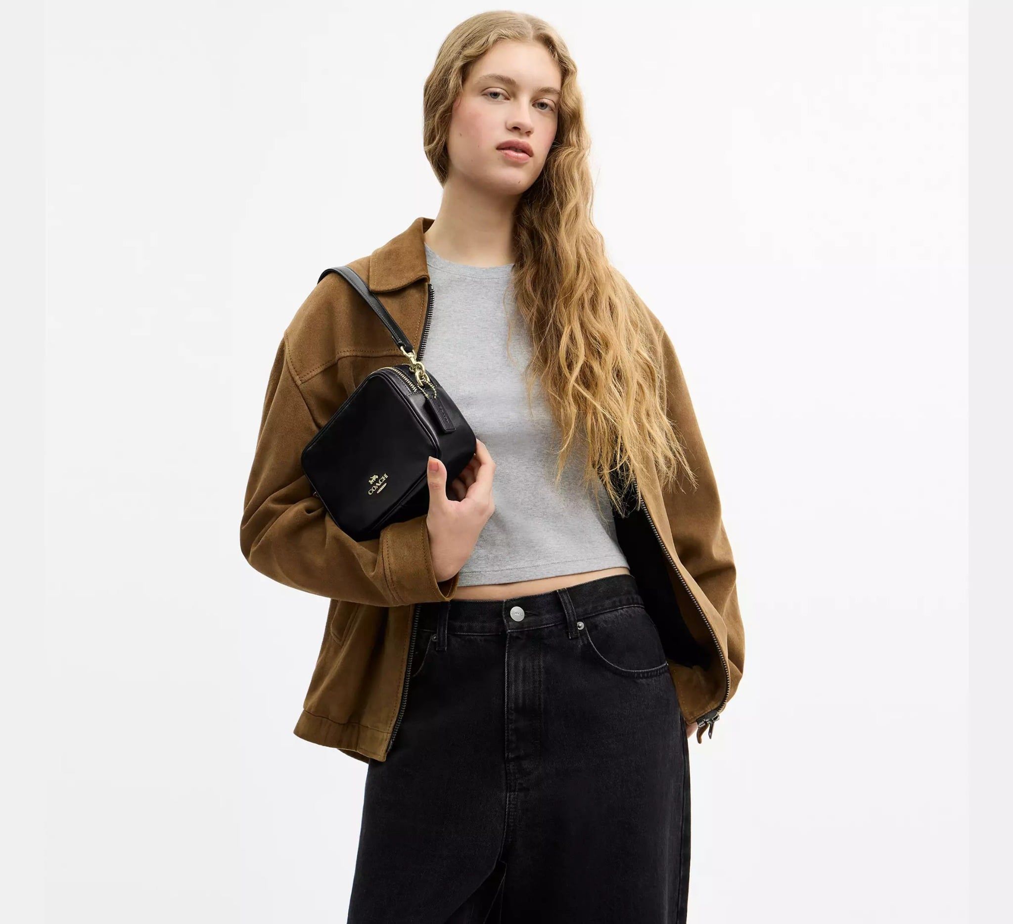  Túi Nữ Coach Mini Carey Crossbody Bag 'Black' 