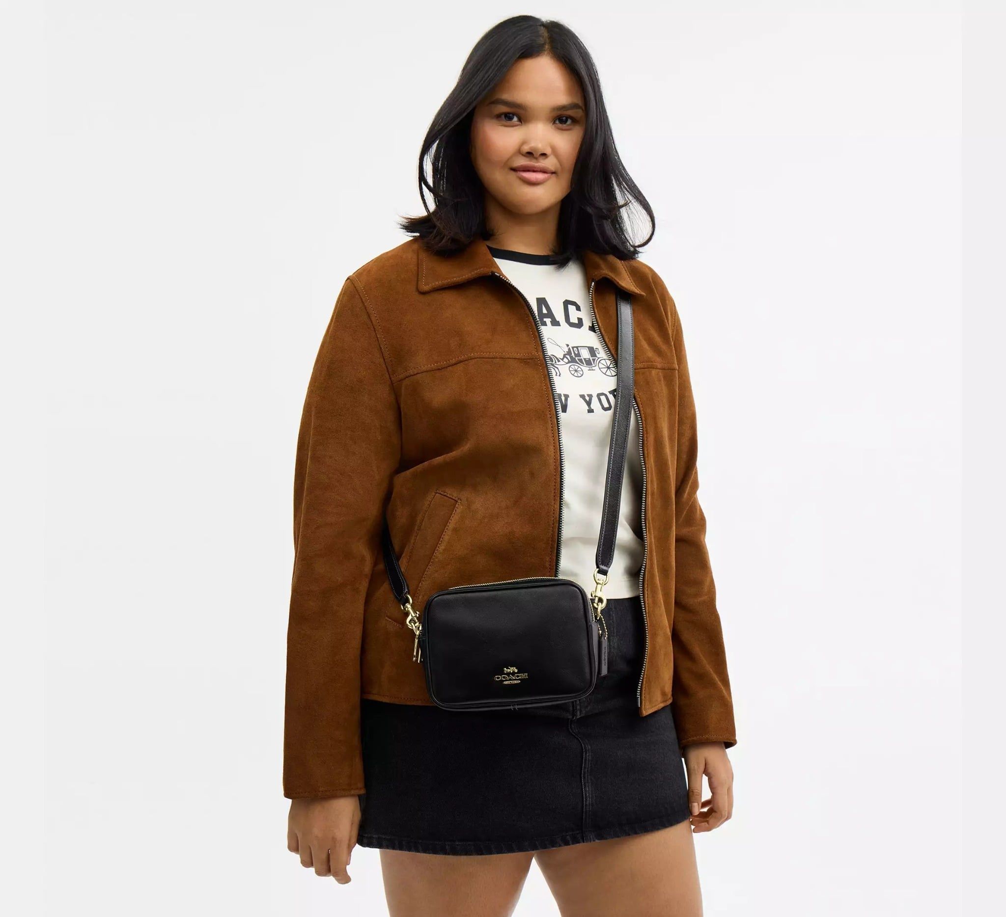  Túi Nữ Coach Mini Carey Crossbody Bag 'Black' 