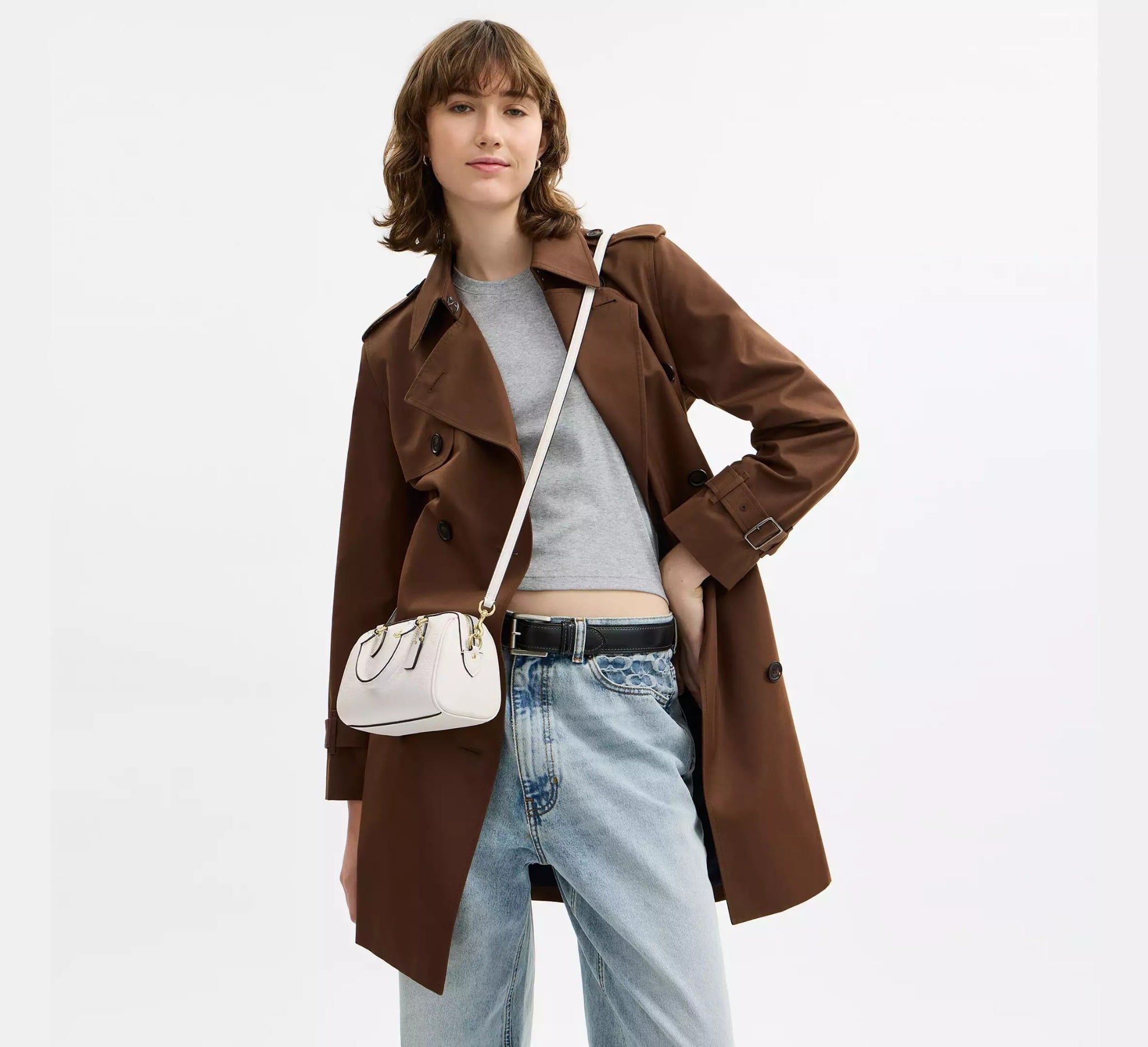  Túi Nữ Coach Mini Rowan Crossbody Bag 'Chalk' 