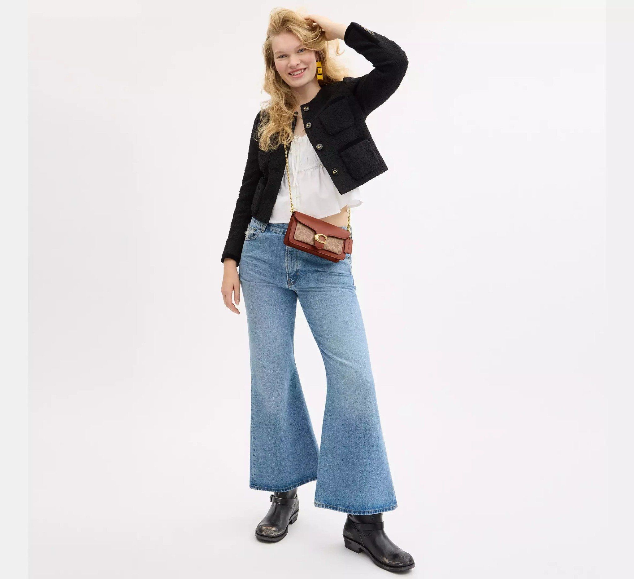  Túi Nữ Coach Tabby Chain Clutch 'Tan Caramel' 
