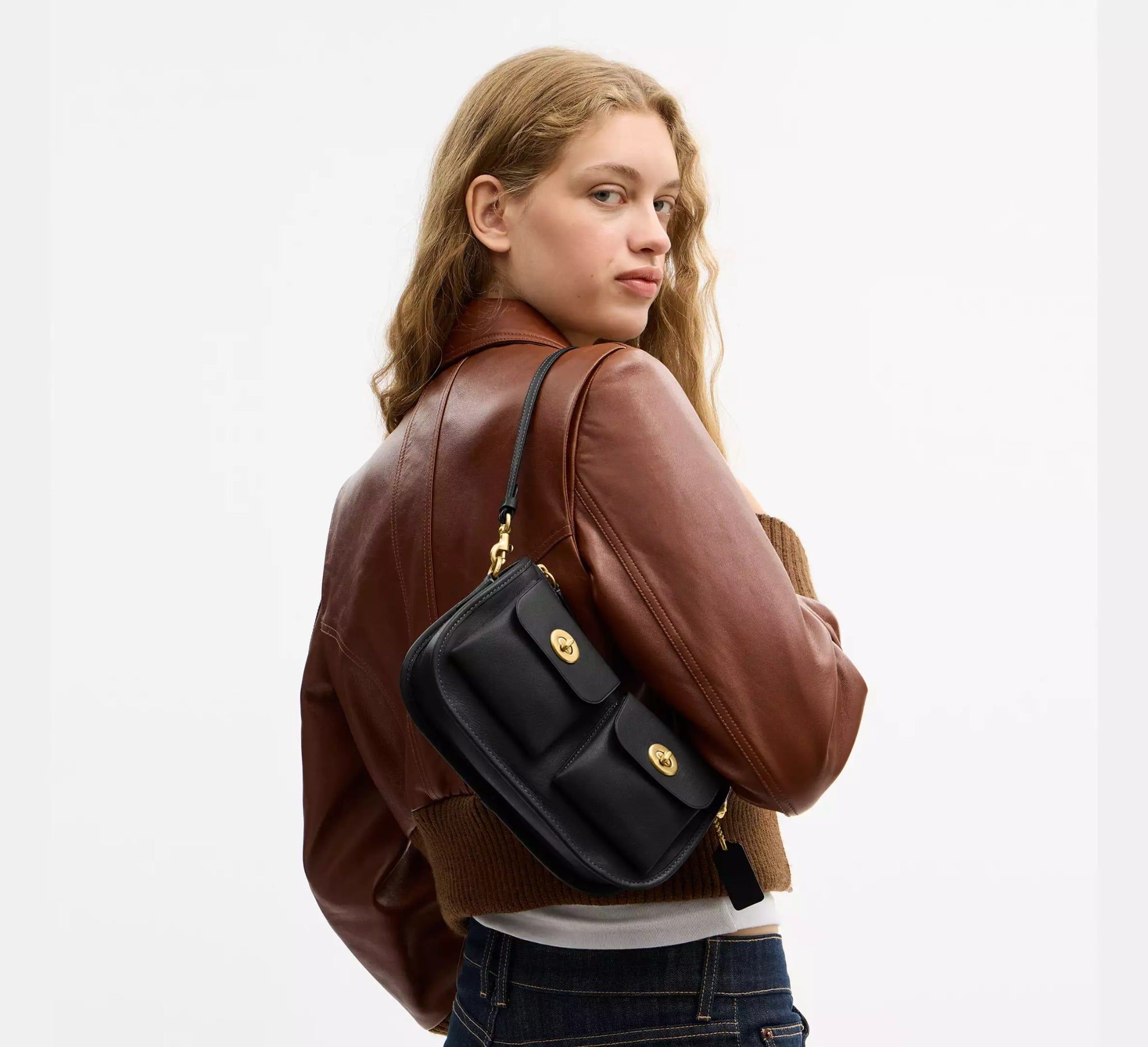  Túi Nữ Coach Twin Turnlock Waverly Bag 'Black' 