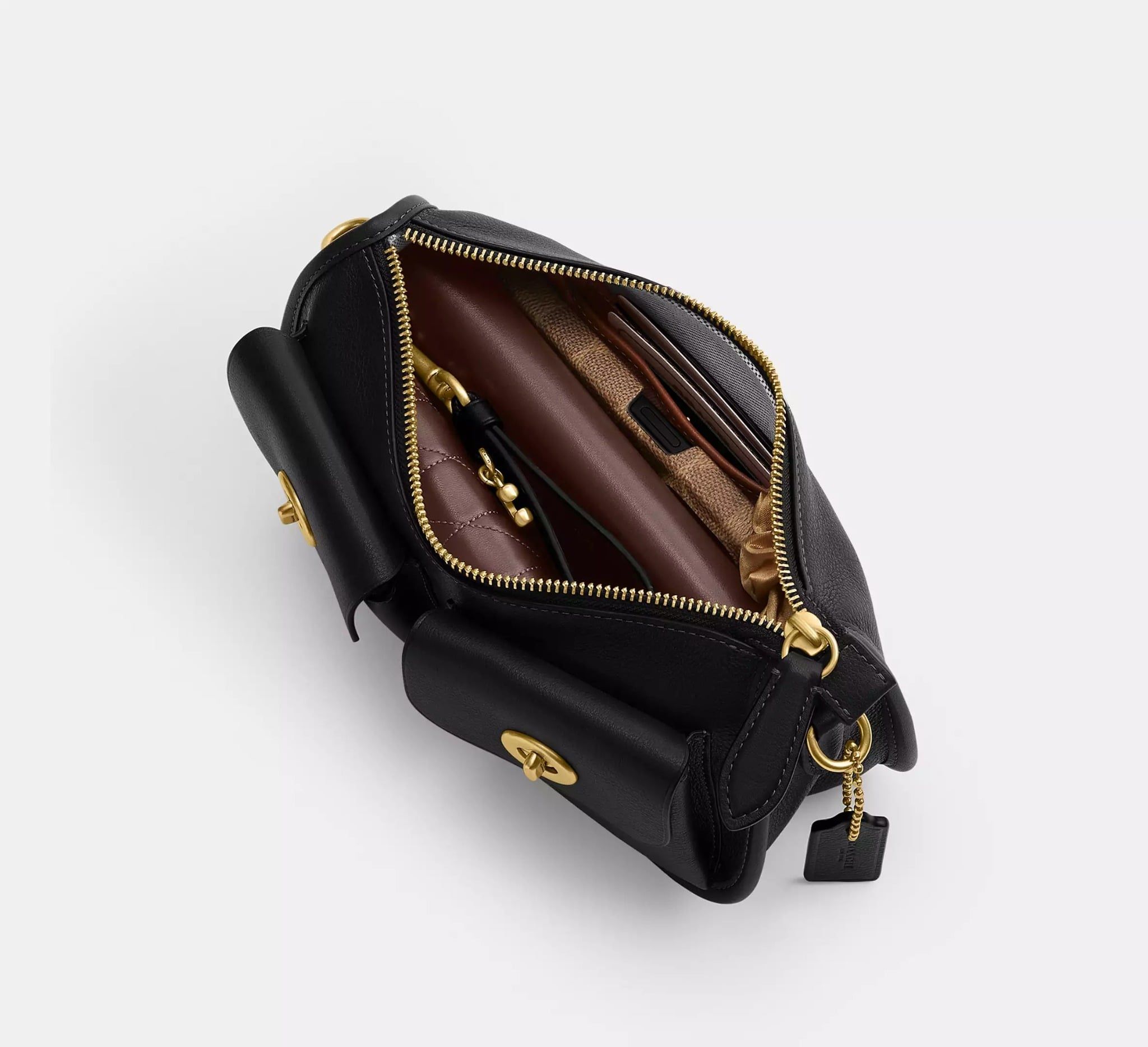  Túi Nữ Coach Twin Turnlock Waverly Bag 'Black' 