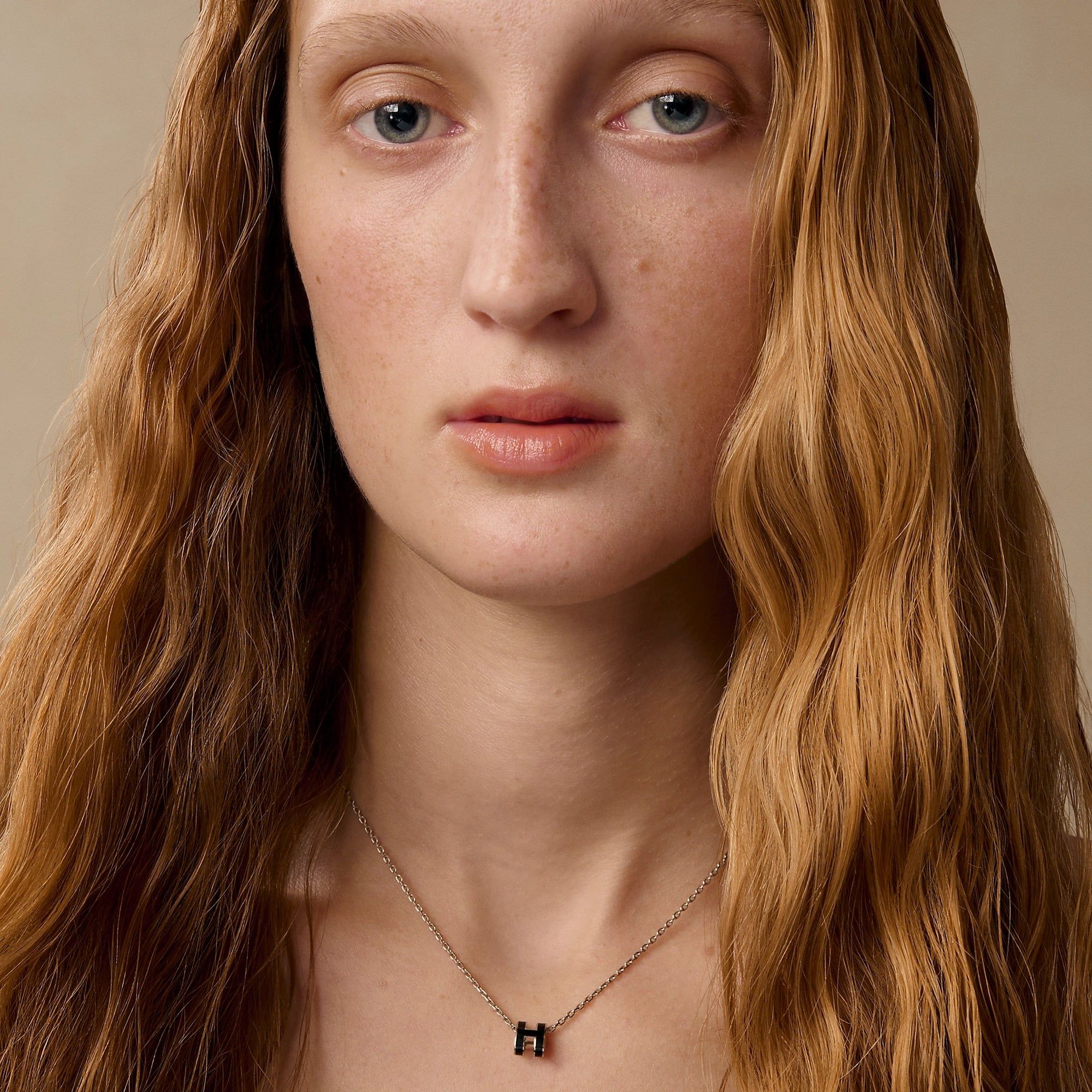  Vòng Cổ Nữ Hermes Mini Pop H 'Noir Palladium' 