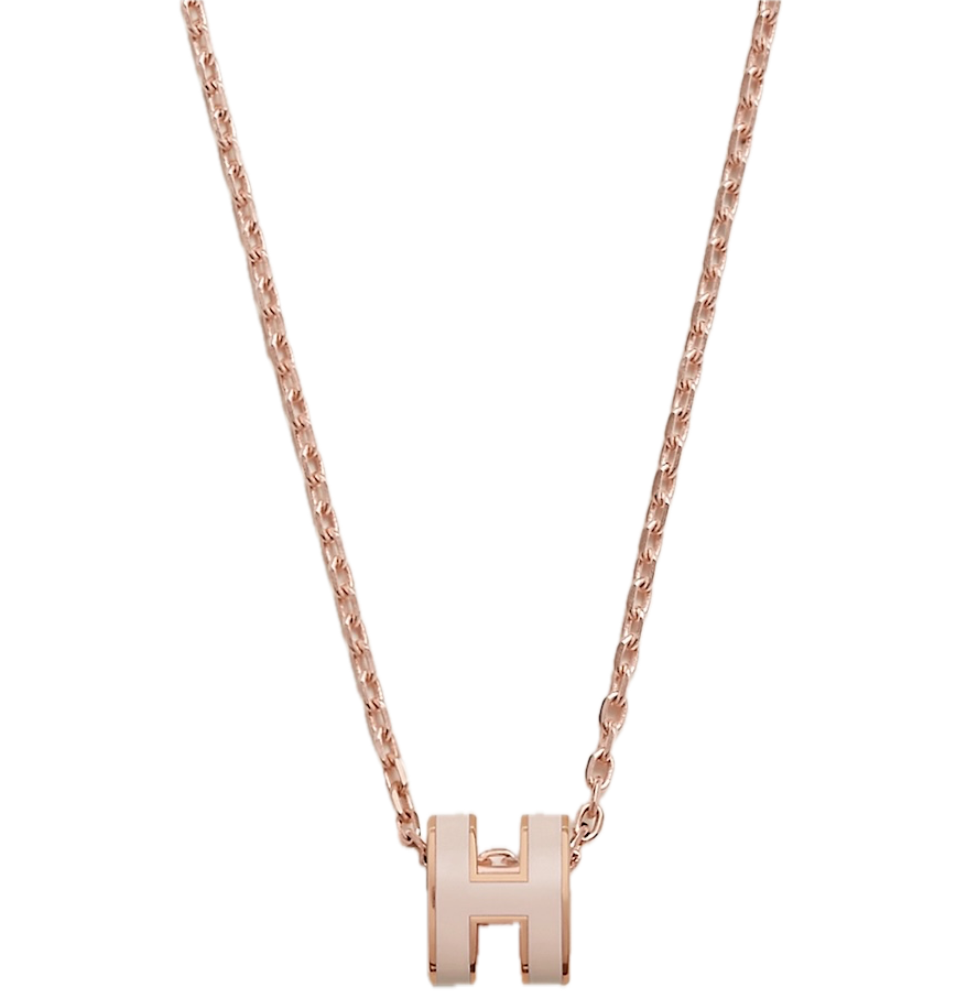  Vòng Cổ Nữ Hermes Mini Pop H 'Poudre Rose Gold' 