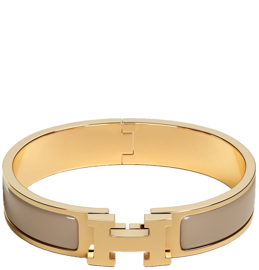  Vòng Tay Nữ Hermes Clic H 'Marron Glacé Gold' 