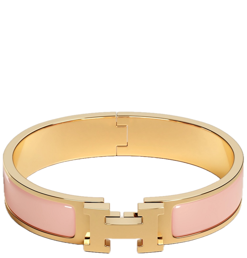  Vòng Tay Nữ Hermes Clic H 'Rose Candeur Gold' 