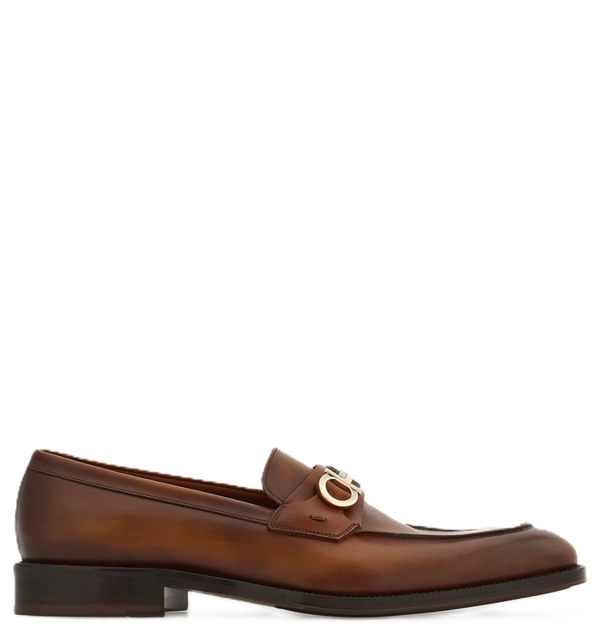  Giày Nam Salvatore Ferragamo Moccasin Gancini Ornament 'Natural' 