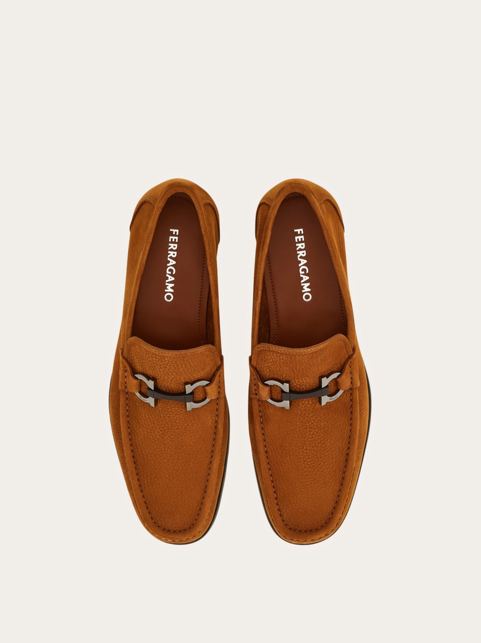  Giày Nam Salvatore Ferragamo Gancini Buckle 'Natural' 