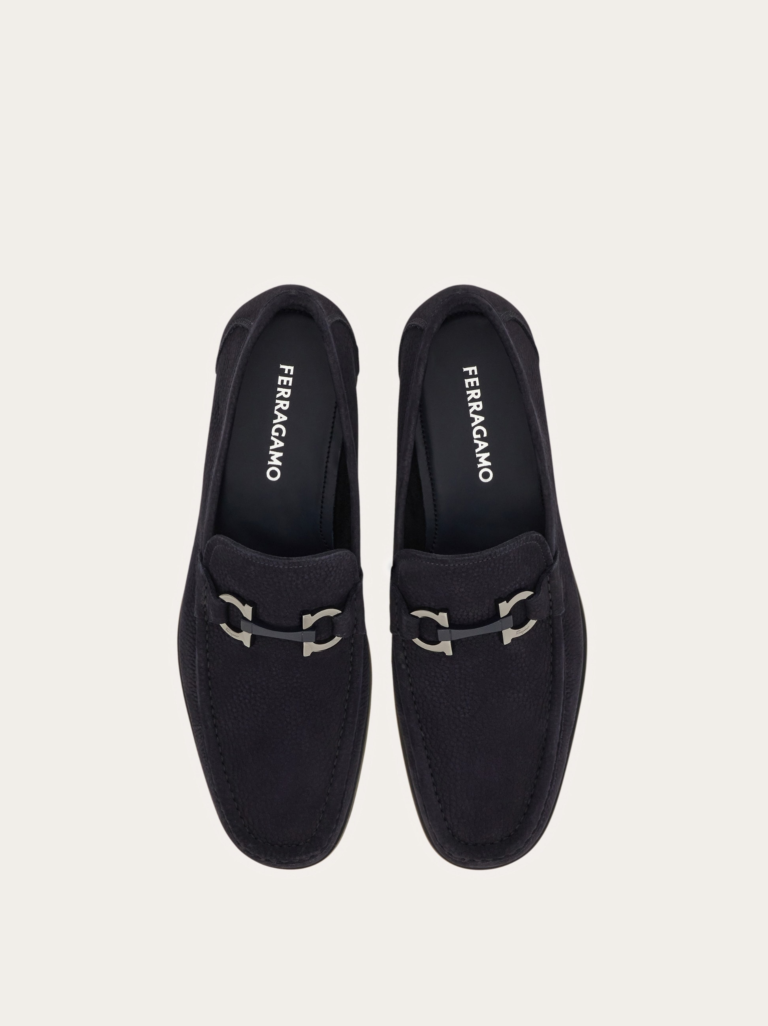  Giày Nam Salvatore Ferragamo Gancini Buckle 'Navy Blue' 