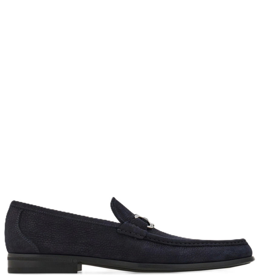  Giày Nam Salvatore Ferragamo Gancini Buckle 'Navy Blue' 