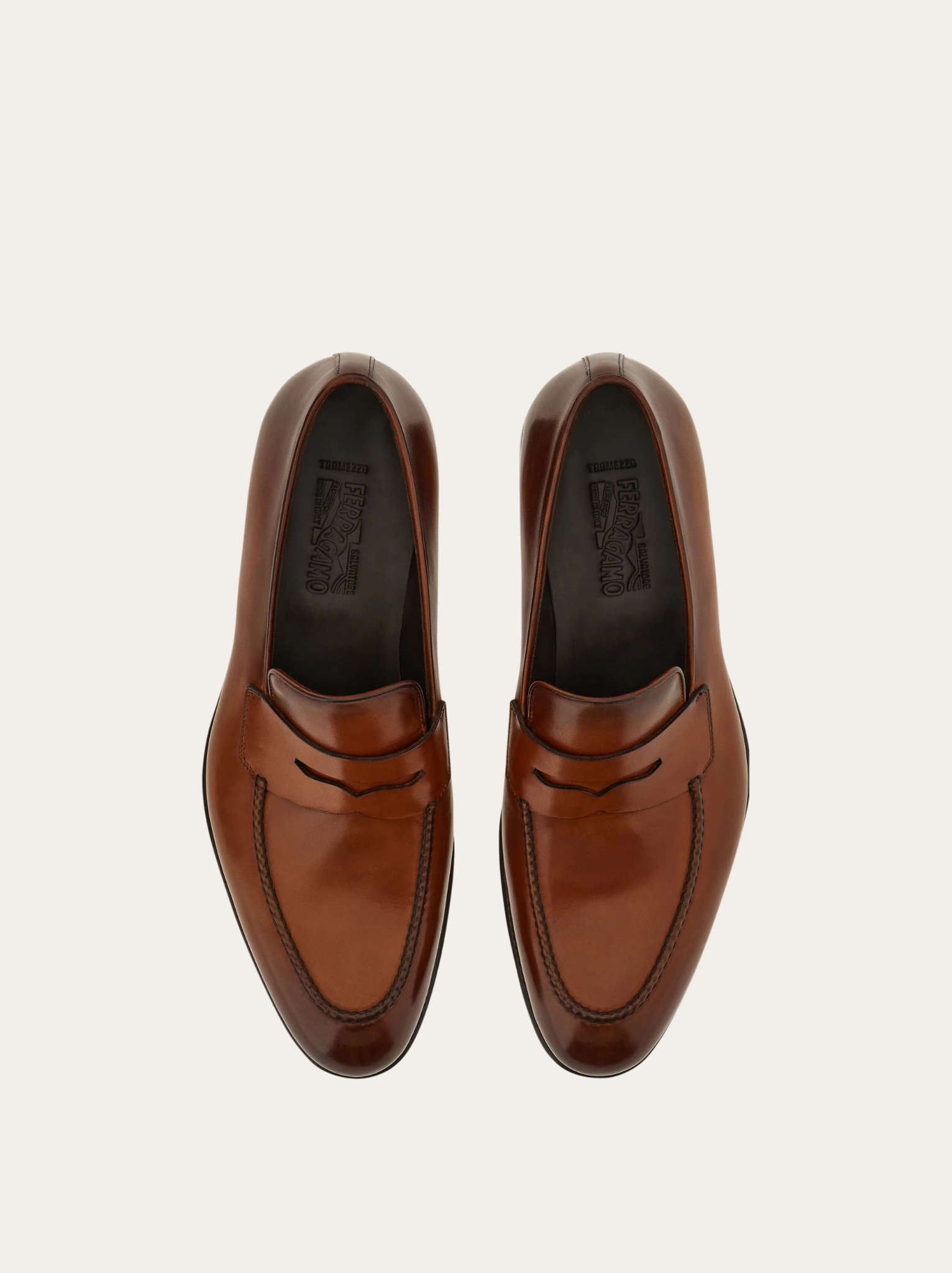  Giày Nam Salvatore Ferragamo Tramezza Penny Loafer 'Natural' 