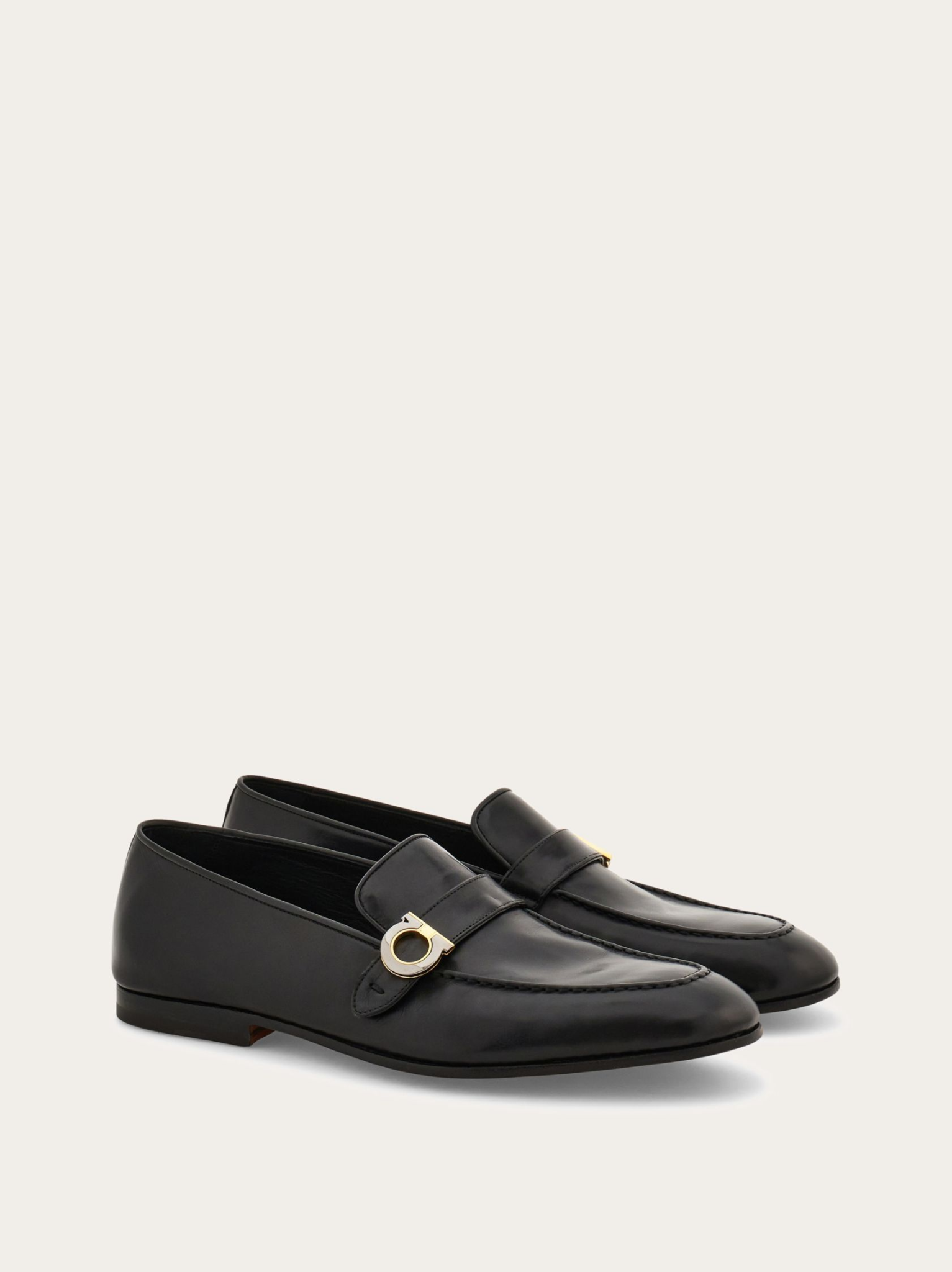  Giày Nam Salvatore Ferragamo Loafer Gancini 'Black' 