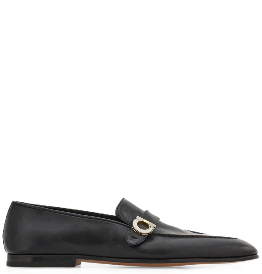  Giày Nam Salvatore Ferragamo Loafer Gancini 'Black' 