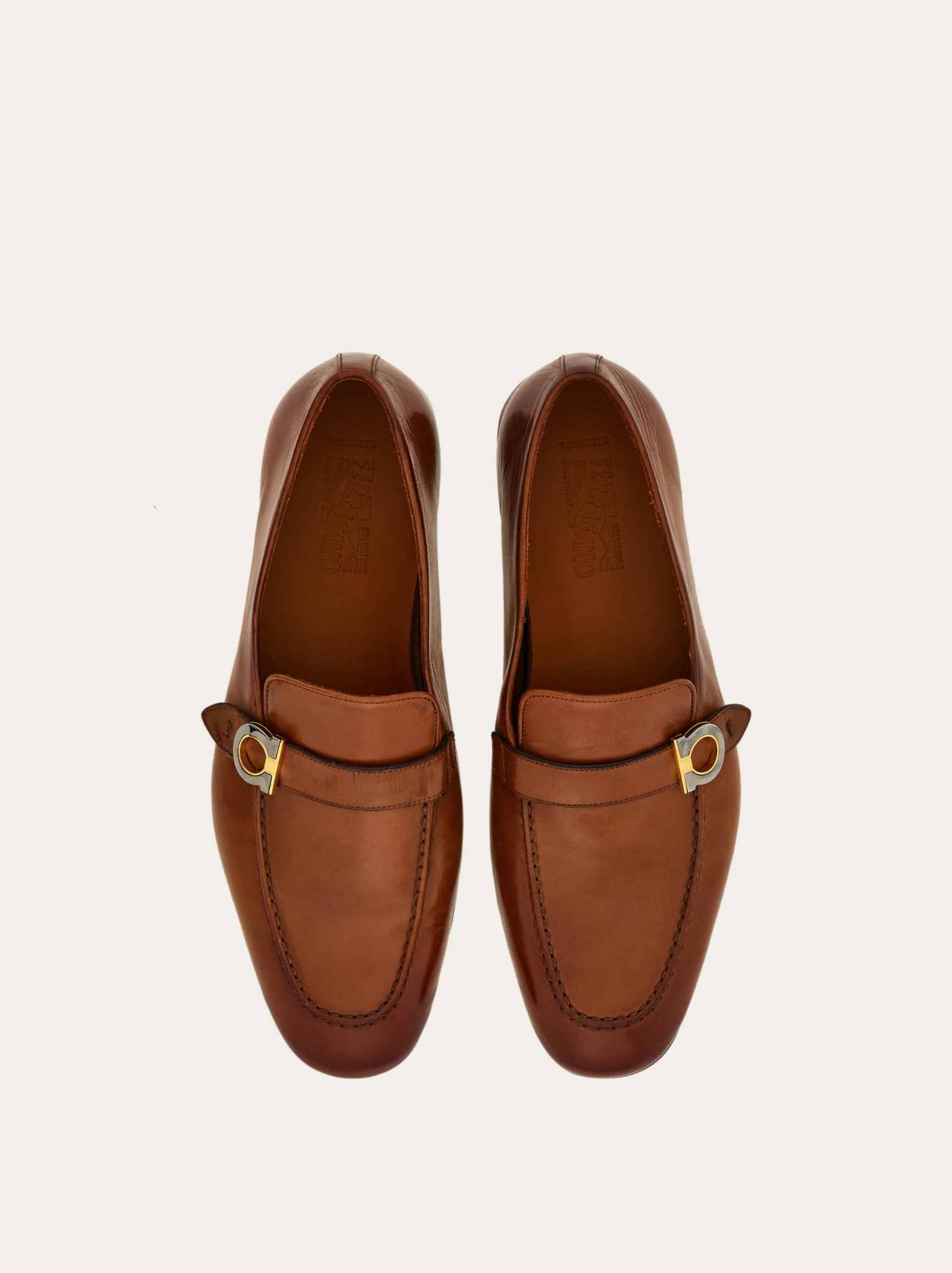  Giày Nam Salvatore Ferragamo Loafer Gancini 'Natural' 