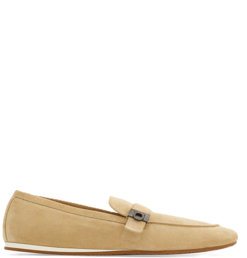  Giày Nam Salvatore Ferragamo Hug Buckle Loafer 'Ecru' 