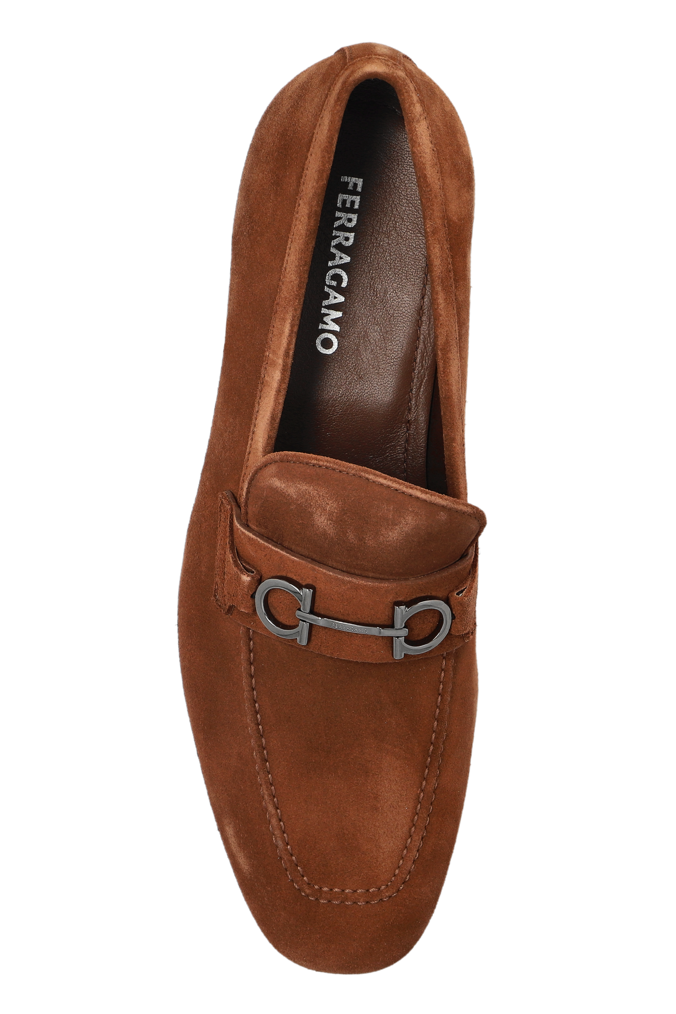  Giày Nam Salvatore Ferragamo Gancini Buckle Loafer 'Brown' 
