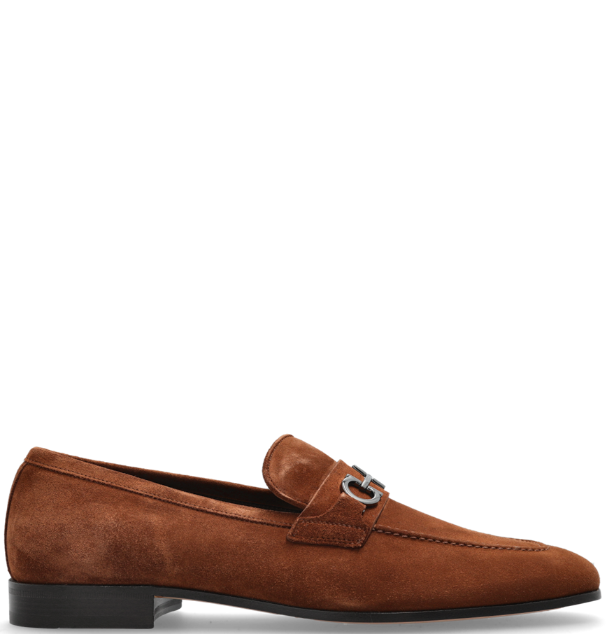  Giày Nam Salvatore Ferragamo Gancini Buckle Loafer 'Brown' 