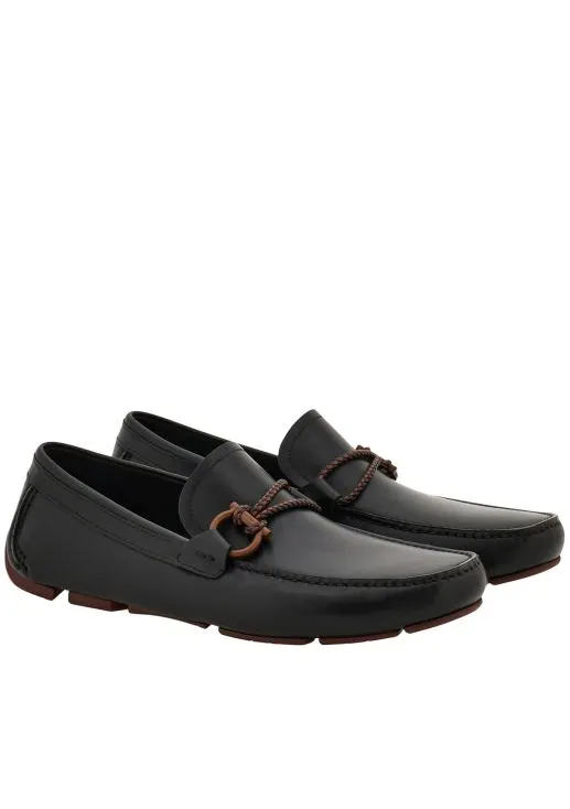 Giày Nam Salvatore Ferragamo Driver Gancini 'Black' 
