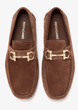  Giày Nam Salvatore Ferragamo Driver Gancini Ornament 'Brown' 