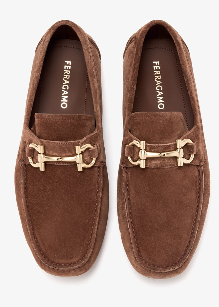  Giày Nam Salvatore Ferragamo Driver Gancini Ornament 'Brown' 