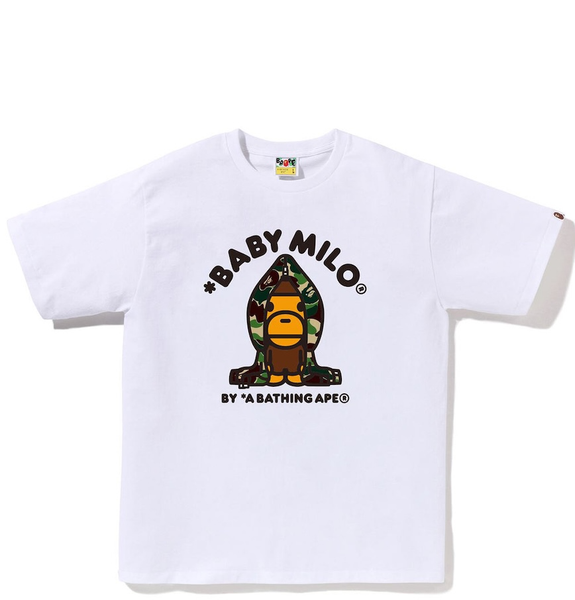  Áo Bape Abc Camo Milo Hoodie Tee 'White' 