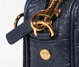  Túi Nữ Versace Barocco Leaf Embossed Calf Leather 'Dark Navy' 