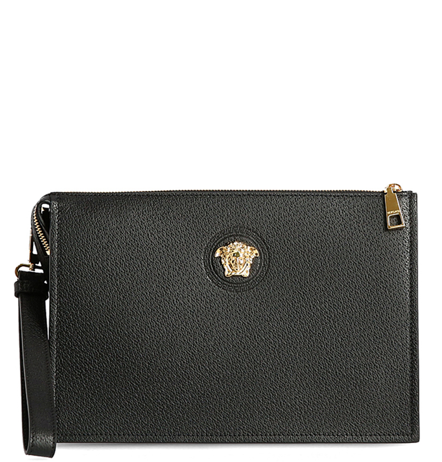  Túi Nam Versace Gold Medusa Logo 'Black' 