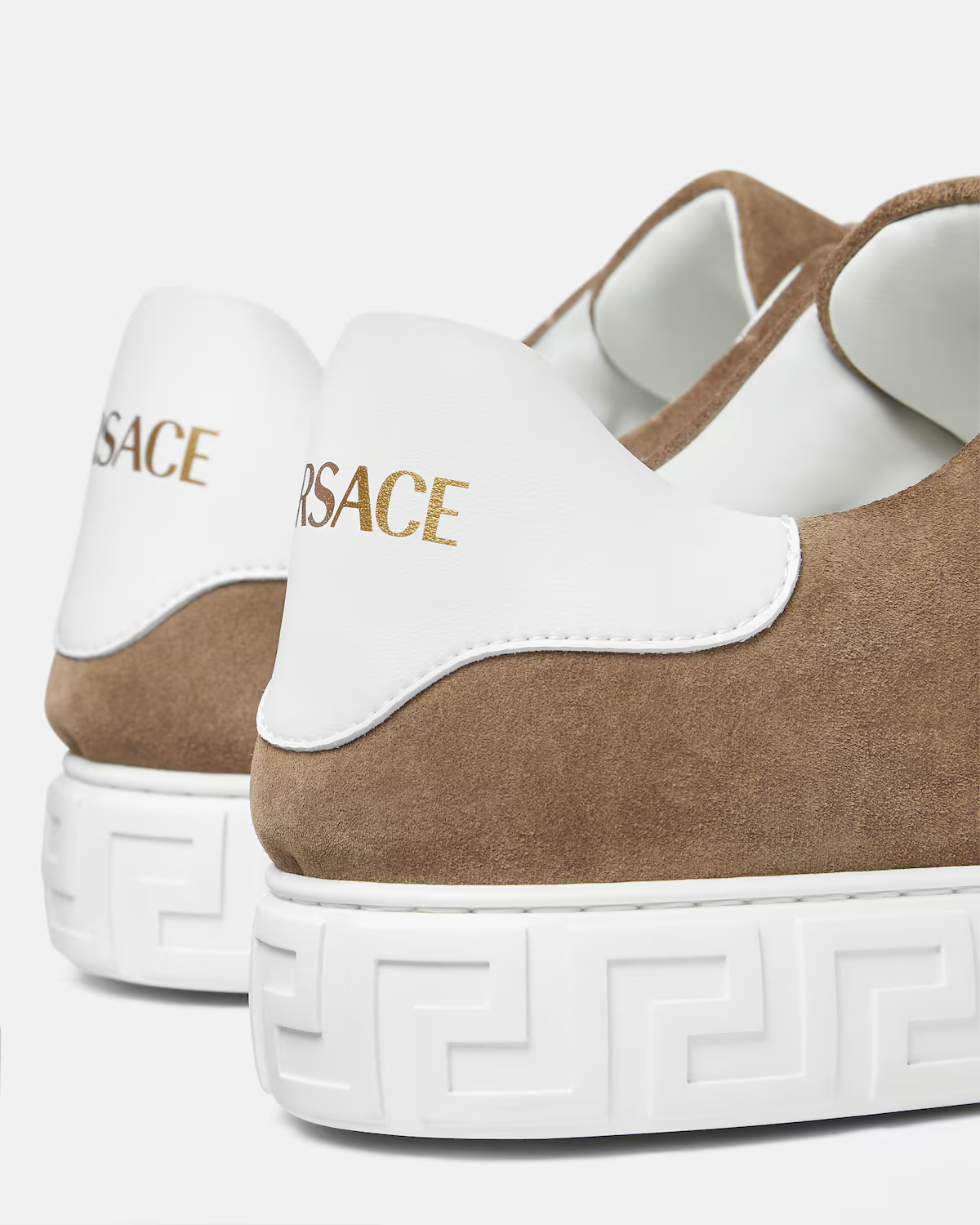  Giày Nam Versace Greca Embellished Suede 'Brown' 