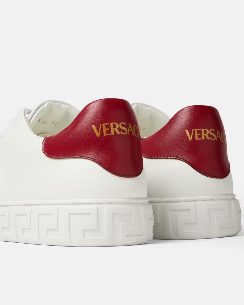  Giày Nam Versace Greca Embellished 'White Red' 
