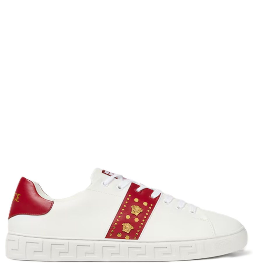  Giày Nam Versace Greca Embellished 'White Red' 