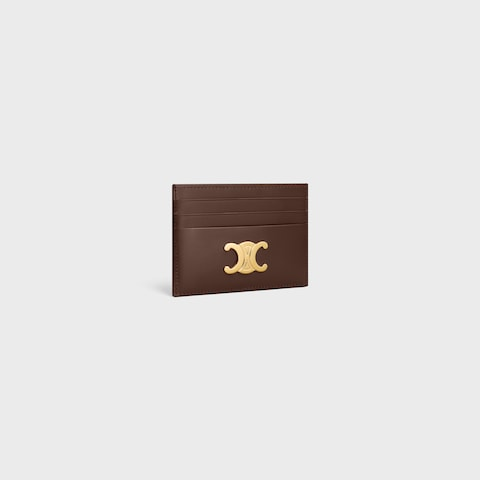  Ví Nữ Celine Triomphe Card Holder 'Chestnut' 
