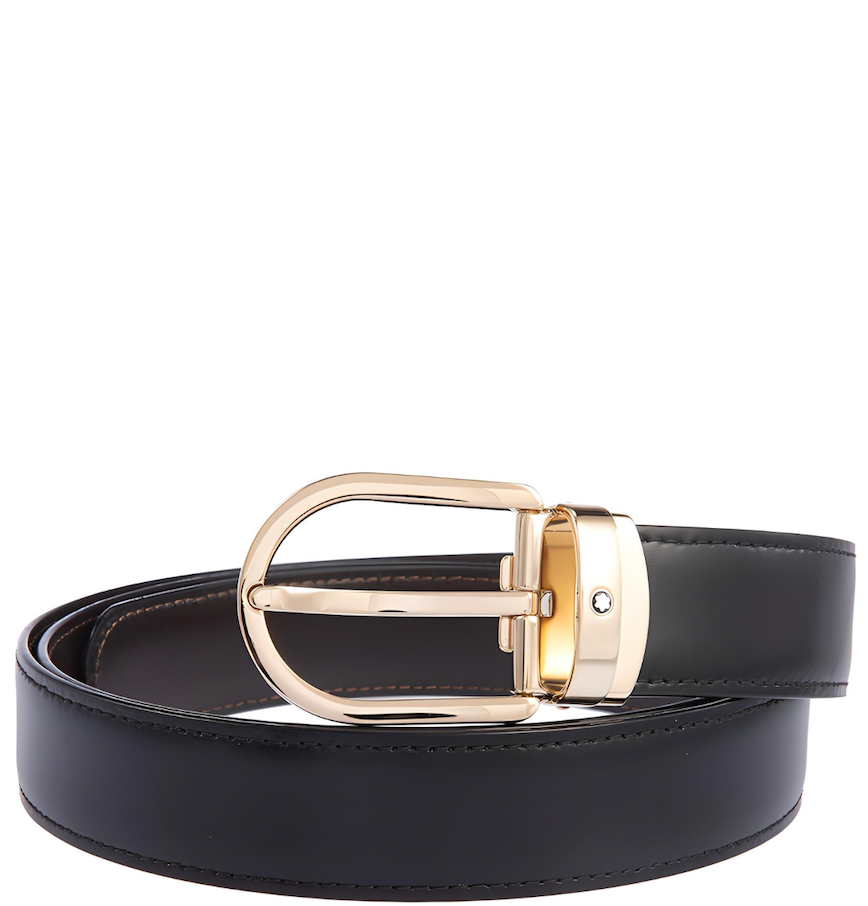  Thắt Lưng Montblanc Classic Line Leather Belt 'Black' 