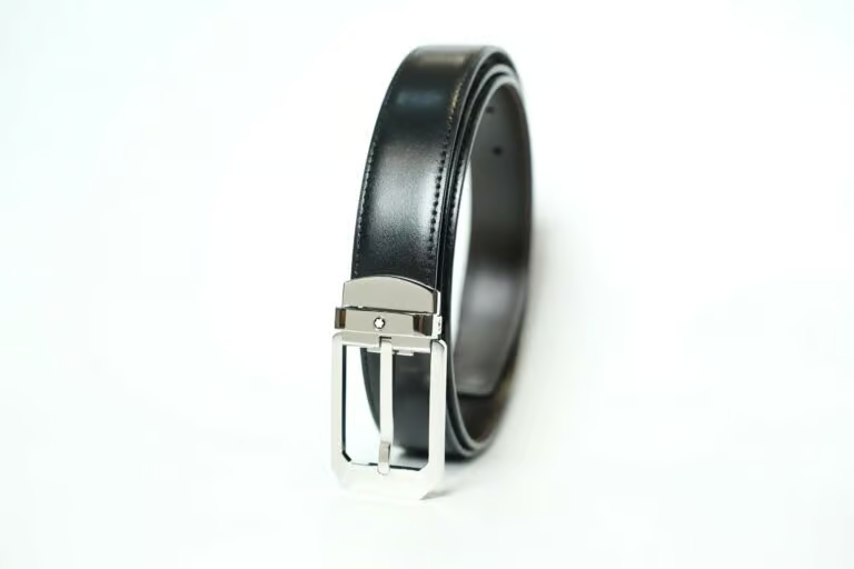  Thắt Lưng Nam MontBlanc Stainless Steel Reversible 'Black' 